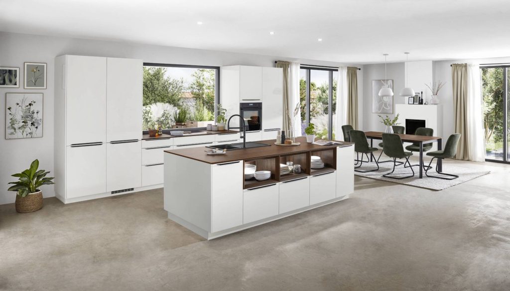 Nobilia Matt White Kitchen | German Kitchen Outlet Greenhill, Sheffield