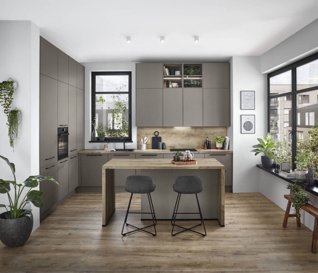 Nobilia Wooden Island Kitchen 1 1 | German Kitchen Outlet Greenhill, Sheffield