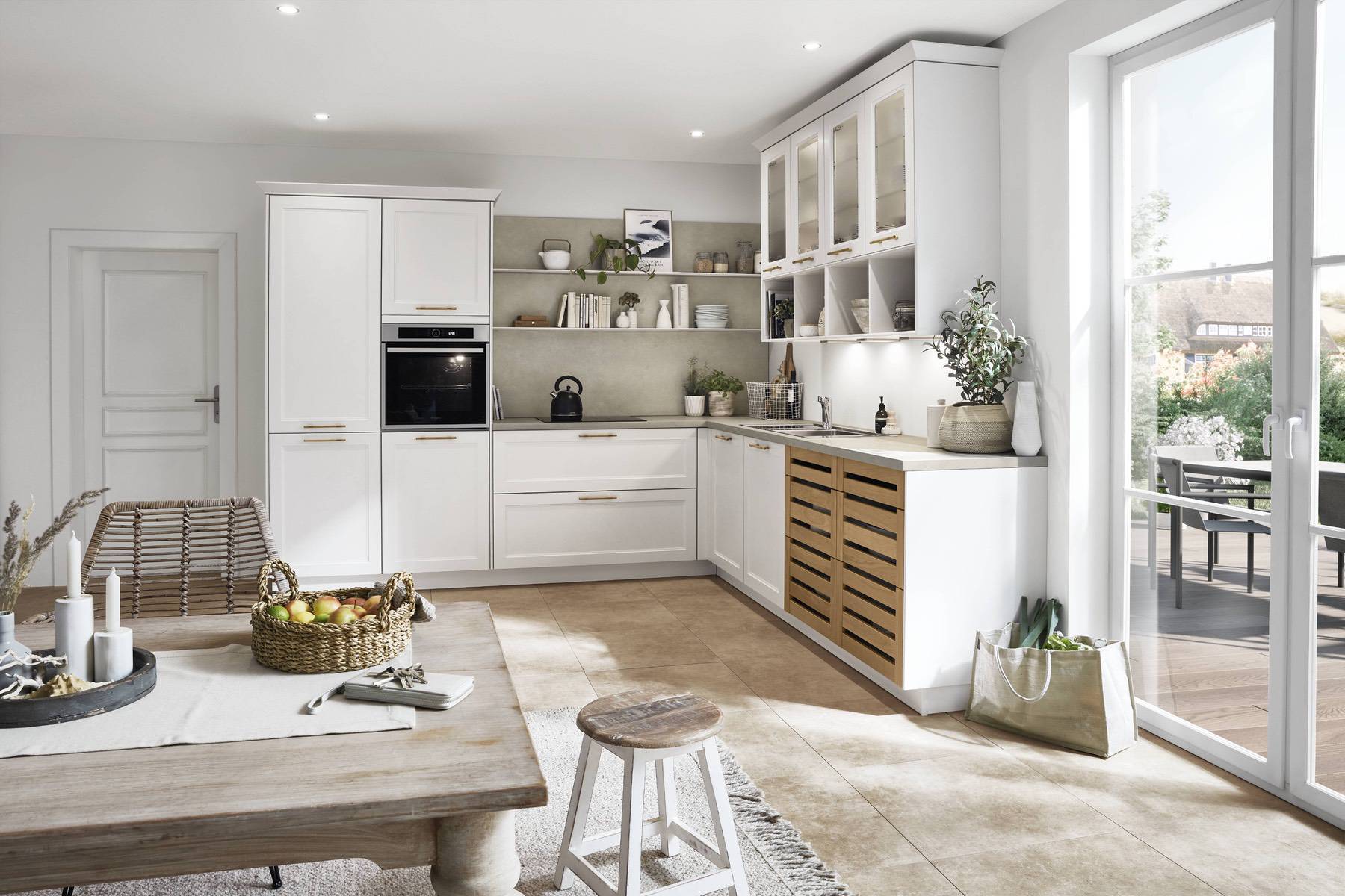 Nobilia Light Shaker Kitchen L Shape | Lead Wolf, Gotham