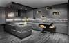 Nobilia Grey Modern Concrete Stone Kitchen.